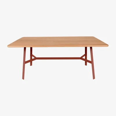 Made in Design So'O Rectangular table wood orange / 180 x 90 cm - 6 to 8 people - Fermob