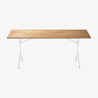 Made in Design Teak Foldable table - 200 x 95 cm by Alias White/Natural wood