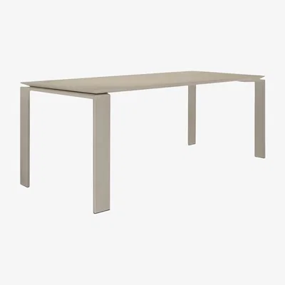 Made in Design Four Rectangular table plastic material / 190 x 90 cm - Fenix soft touch - Kartell