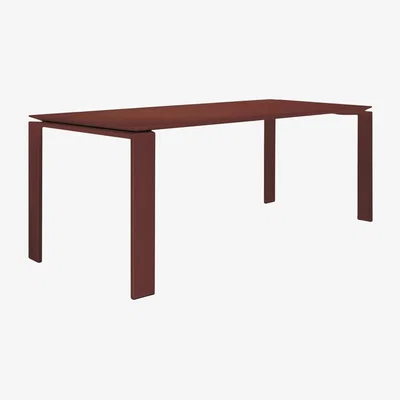 Made in Design Four Rectangular table plastic material / 190 x 90 cm - Fenix soft touch - Kartell