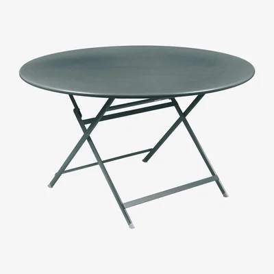 Made in Design Caractère Foldable table - / Ø 128 cm / 7 people by Fermob Grey