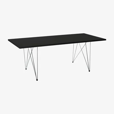 Made in Design XZ3 Rectangular table - Rectangular - 200 x 90 cm by Magis Black