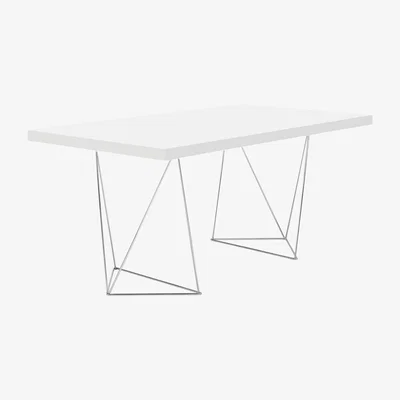 Made in Design Trestle Rectangular table - 180 cm by POP UP HOME White/Metal