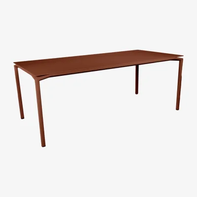 Made in Design Calvi INDOOR Rectangular table composite material orange / 195 x 95 cm - Tray FENIX® / 8 people - Fermob