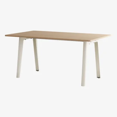 Made in Design New Modern Rectangular table wood white / 160 x 95 cm - Eco-certified Oak / 6 to 8 people - TIPTOE
