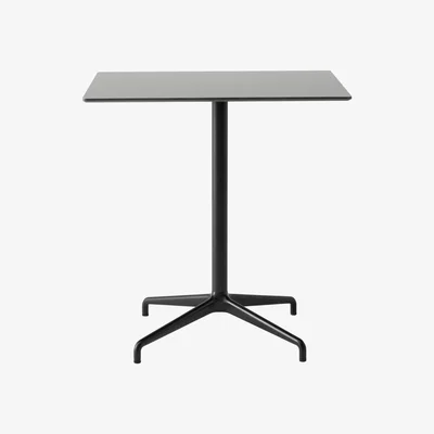 Made in Design Rely Outdoor ATD4 Rectangular table - / Compact laminate & cast aluminium - 60 x 70cm by &tradition Black