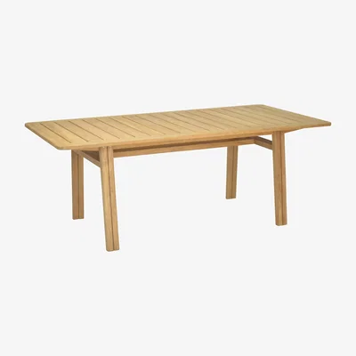 Made in Design Lodge Rectangular table - / Teak by Vlaemynck Natural wood