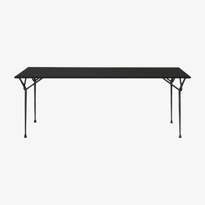 Made in Design Officina Outdoor Rectangular table - 200 x 90 cm - Steel top by Magis Black