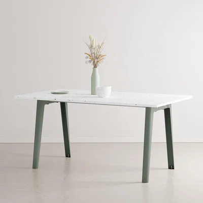 Made in Design New Modern Rectangular table - / 160 x 95 cm - Recycled plastic / 6 to 8 people by TIPTOE Grey