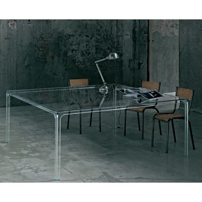 Made in Design Oscar Square table - 140 x 140 cm by Glas Italia Transparent