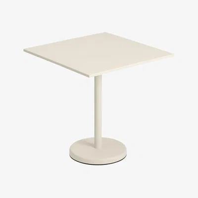 Made in Design Linear Café Square table - / 70 x 70 cm - Steel by Muuto White