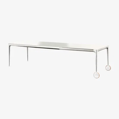 Made in Design Big Will Extending table - L 200 to 300 cm by Magis White/Metal