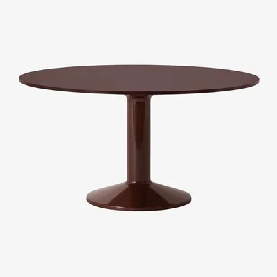 Made in Design Midst Round table plastic material red / Ø 140 cm - Linoleum - Muuto