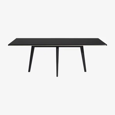 Made in Design François Rectangular table - / 210 x 100 cm - Glass tray by Driade Black