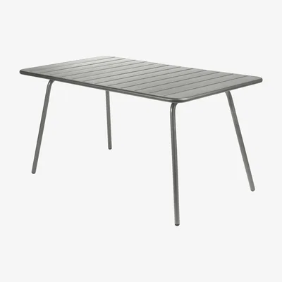 Made in Design Luxembourg Rectangular table - L 143 cm by Fermob Green/Grey