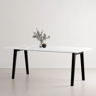 Made in Design New Modern Rectangular table - / 190 x 95 cm - Recycled plastic / 8 to 10 people by TIPTOE Black