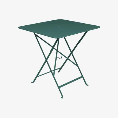 Made in Design Bistro Foldable table - 71 x 71 cm - Foldable - With umbrella hole by Fermob Green