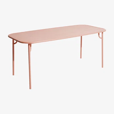 Made in Design Week-End Rectangular table - / 180 x 85 cm - Aluminium by Petite Friture Pink