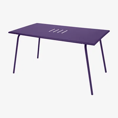 Made in Design Monceau Rectangular table - 146 x 80 cm - 6 people by Fermob Purple