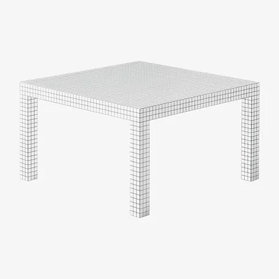Made in Design Quaderna Square table - 126 x 126 cm by Zanotta White