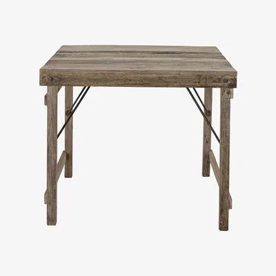 Made in Design Dale Foldable table - / Recycled and reused wood - 91 x 91 cm by Bloomingville Natural wood