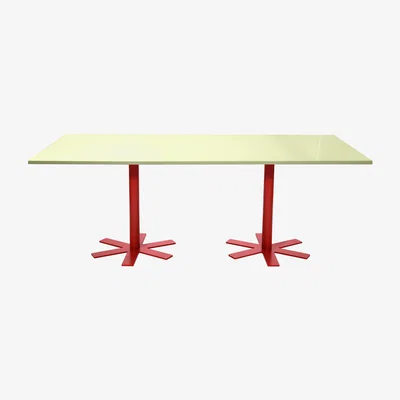 Made in Design Parrot Rectangular table - 200 x 90 cm by Petite Friture Yellow/Red