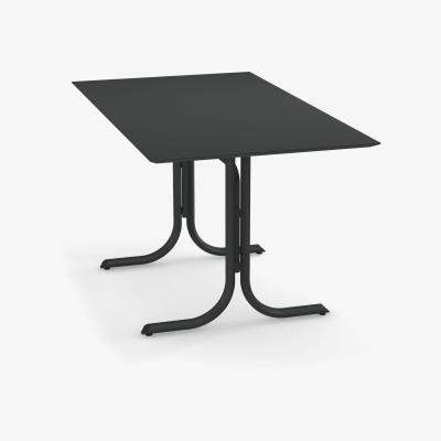 Made in Design System Foldable table - / 80 x 140 cm by Emu Grey/Silver/Metal