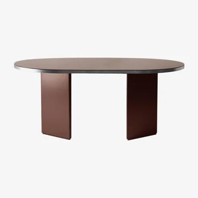 Made in Design Brandy Oval table - / 220 x 100 cm - Glass by ENOstudio Red