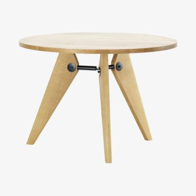 Made in Design Guéridon Round table - / Ø 105 x H 74 - By Jean Prouvé, 1949 by Vitra Natural wood