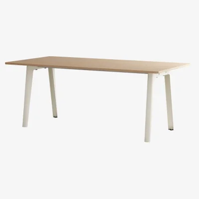 Made in Design New Modern Rectangular table wood white / 190 x 95 cm - Eco-certified Oak / Sleeps 8 to 10 - TIPTOE