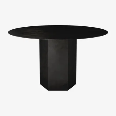 Made in Design Epic Round table - / Steel - Ø 130 x H 74 cm by Gubi Black