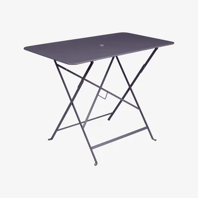 Made in Design Bistro Foldable table - 97 x 57 cm - 4 people - Umbrella Hole by Fermob Purple