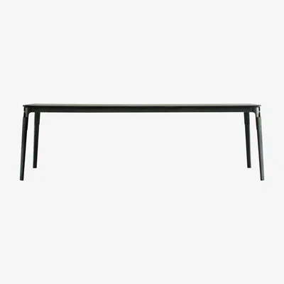 Made in Design Steelwood Rectangular table - One colour rectangular table by Magis Black