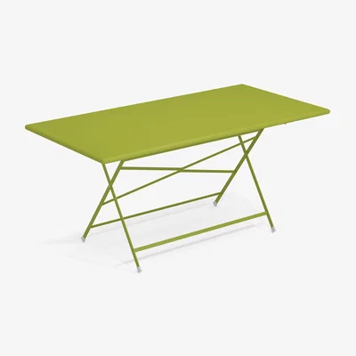 Made in Design Arc en Ciel Foldable table - / 160 x 80 cm - Steel by Emu Green