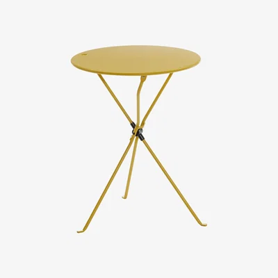 Made in Design Cumano Foldable table - / Ø 55 cm by Zanotta Yellow