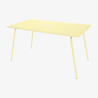 Made in Design Monceau Rectangular table - / 146 x 80 cm - 6 people by Fermob Yellow