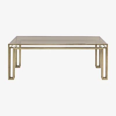 Made in Design Hotline Rectangular table - / 200 x 75 cm by Mogg Gold/Transparent