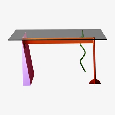 Made in Design Peninsula Rectangular table by Memphis Milano Multicoloured