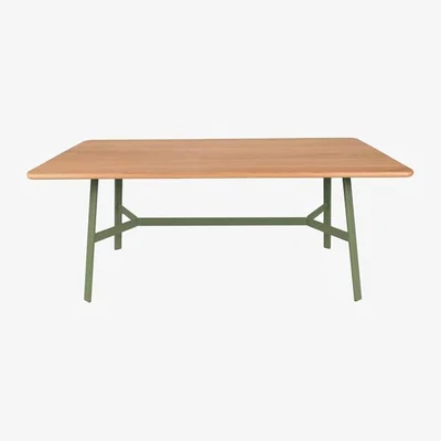 Made in Design So'O Rectangular table wood green / 180 x 90 cm - 6 to 8 people - Fermob