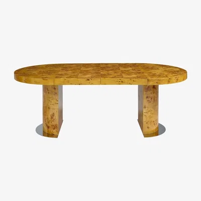 Made in Design Bond Extending table wood /Reading glass - Ø 114 up to 216 x 114 cm / 10 people - Jonathan Adler
