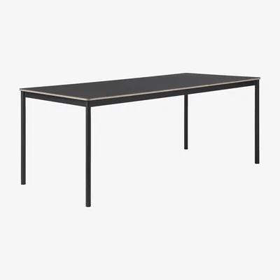 Made in Design Base Rectangular table - /190 x 85 cm by Muuto Black