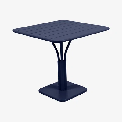 Made in Design Luxembourg Square table - / 80 x 80 cm - central leg by Fermob Blue