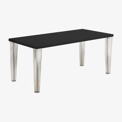 Made in Design Top Top Rectangular table - 160 cm - lacquered table top by Kartell Black