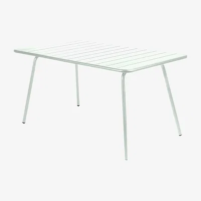 Made in Design Luxembourg Rectangular table - / 6 people - 143 x 80 cm - Aluminium by Fermob Green