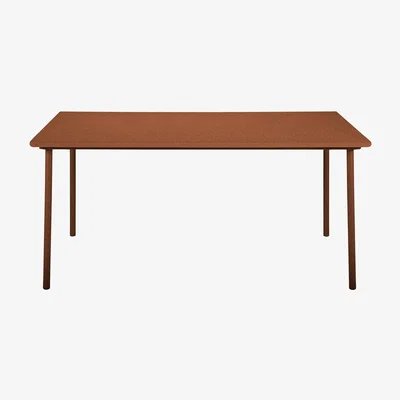 Made in Design Patio Rectangular table - / Stainless steel - 140 x 80 cm by Tolix Red/Orange