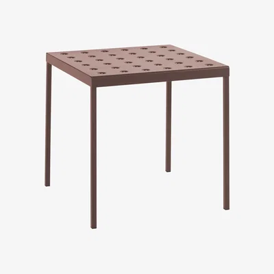 Made in Design Balcony Square table - / 75 x 76 cm - Steel by Hay Red
