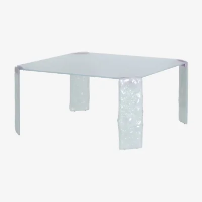 Made in Design Opalia Square table glass transparent / 156 x 156 cm - Glas Italia