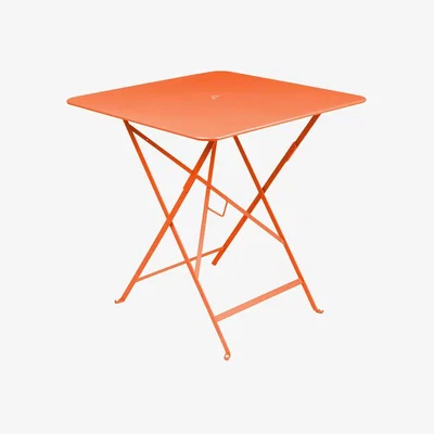 Made in Design Bistro Foldable table - 71 x 71 cm - Foldable - With umbrella hole by Fermob Orange