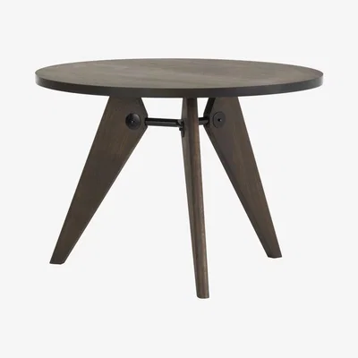 Made in Design Guéridon Round table - / Ø 105 x H 74 - By Jean Prouvé, 1949 by Vitra Natural wood
