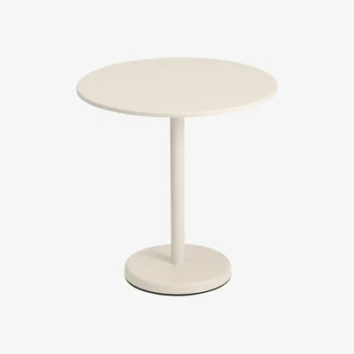 Made in Design Linear Café Round table - / Ø 70 cm - Steel by Muuto White